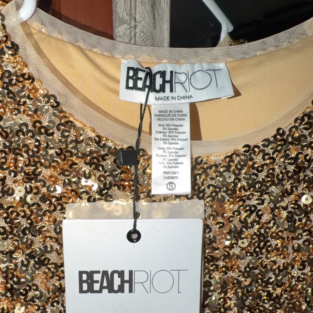 Beach Riot Gold Sequin Top - Picture 2 of 2